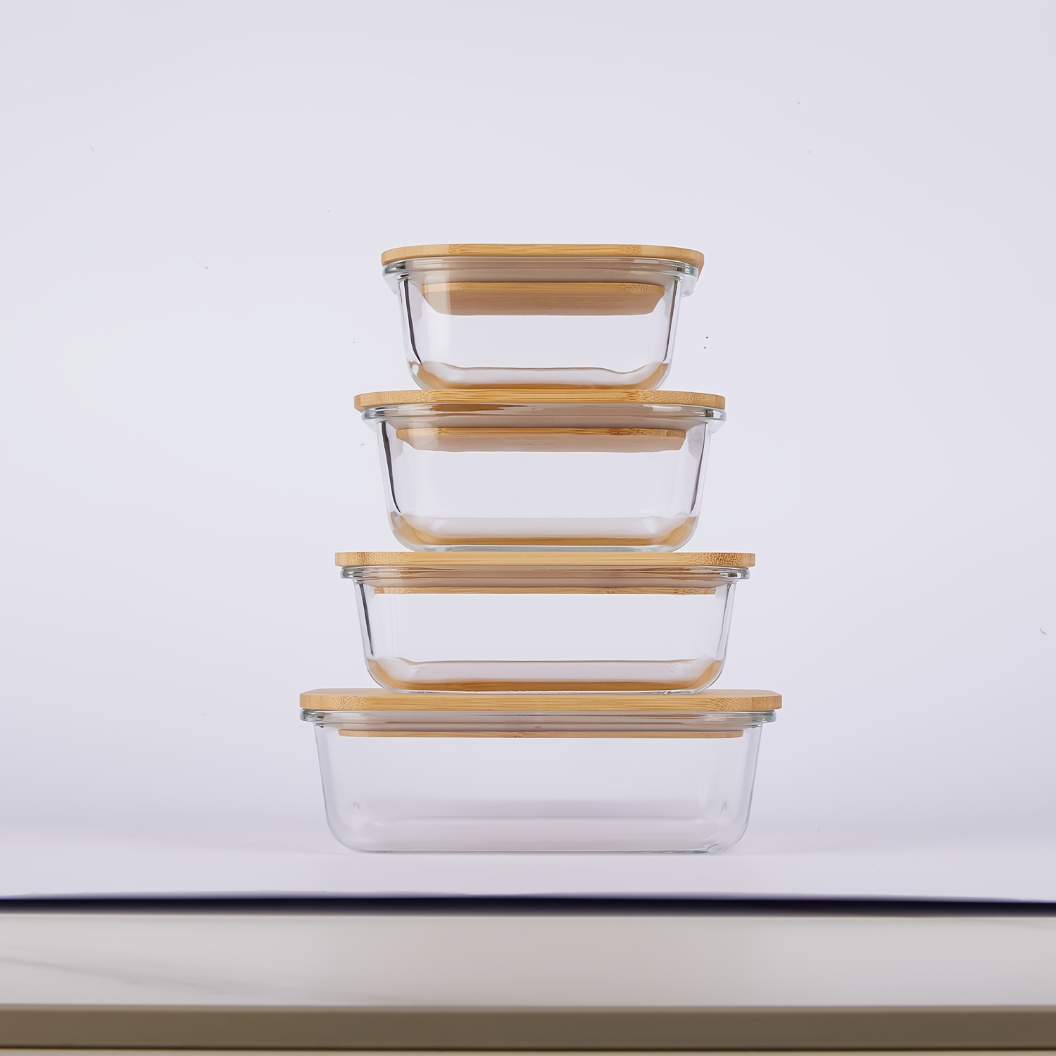 Meal Prep No Microwave - 4 Pack Glass Food & Dish