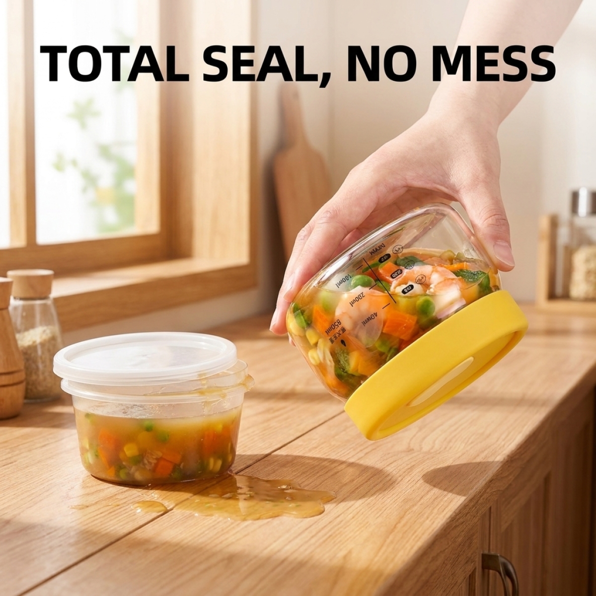 Meal Prep Glass Containers With Lids - Leakproof Glass Food Storage Container with