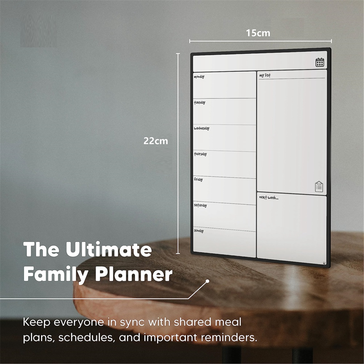 Meal Plan Notepad - GIGI Magnetic Whiteboard Fridge Calendar Meal