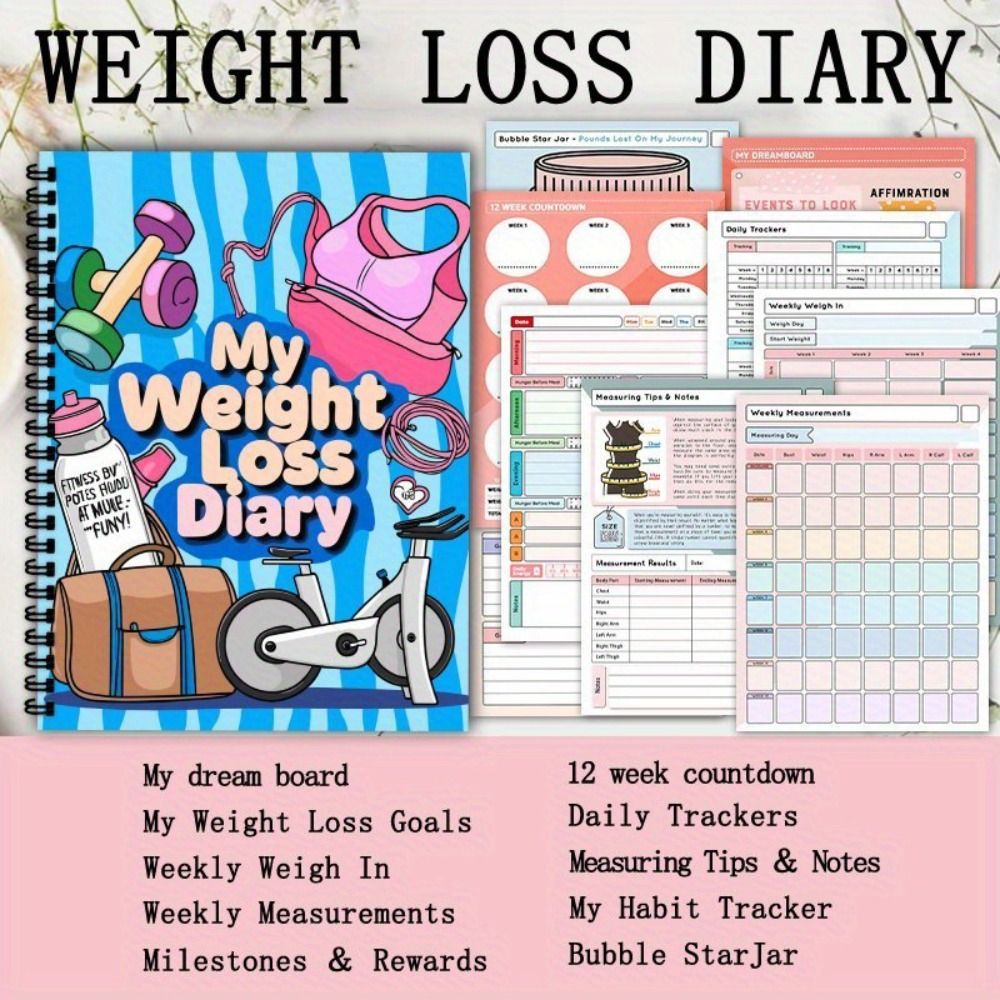 Fitness Tracker Weight Loss Pl - đánh giá và giá Meal Plan Notepad
