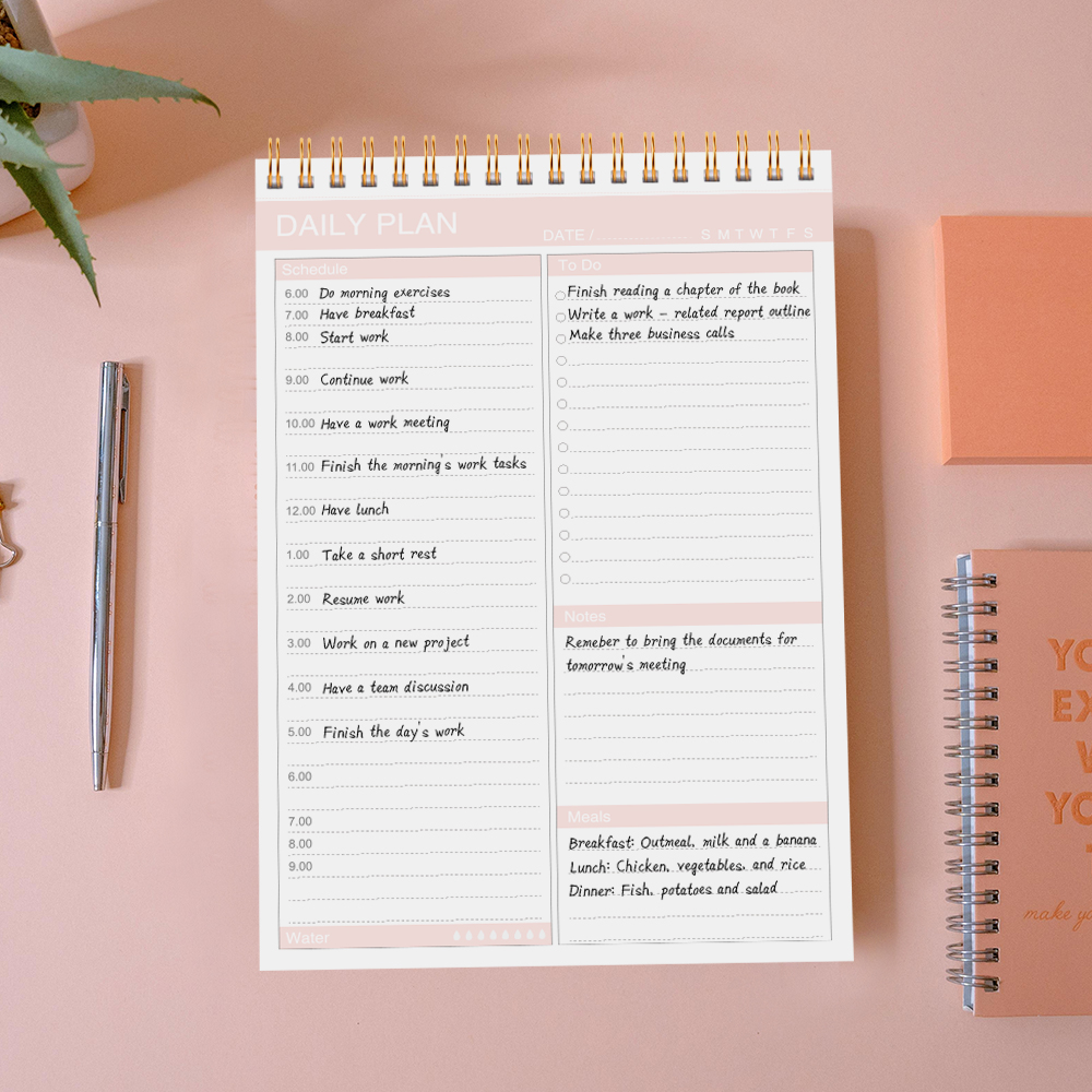 Daily Planner Notepad with Sch - đánh giá và giá Meal Plan Notepad