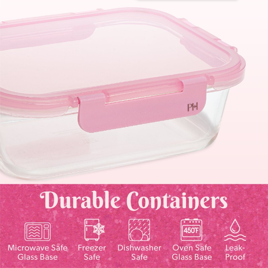2-Piece Glass Food Storage Con - đánh giá và giá Meal Prep Glass Containers With Lids