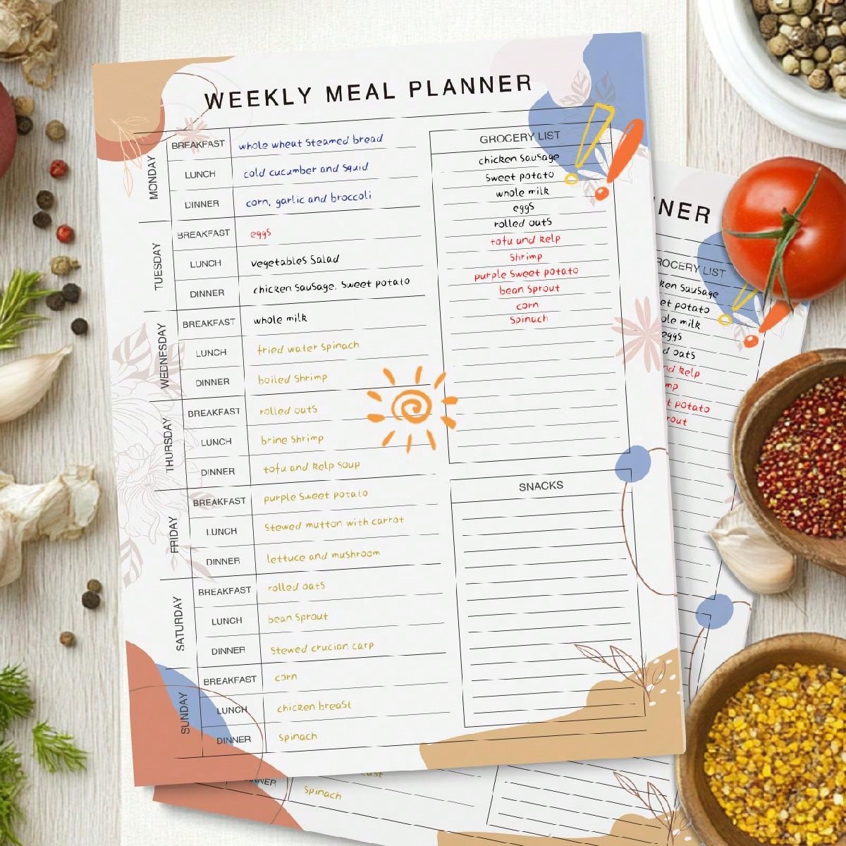 Weekly Meal Planner Pad for Fr - đánh giá và giá Meal Plan Notepad