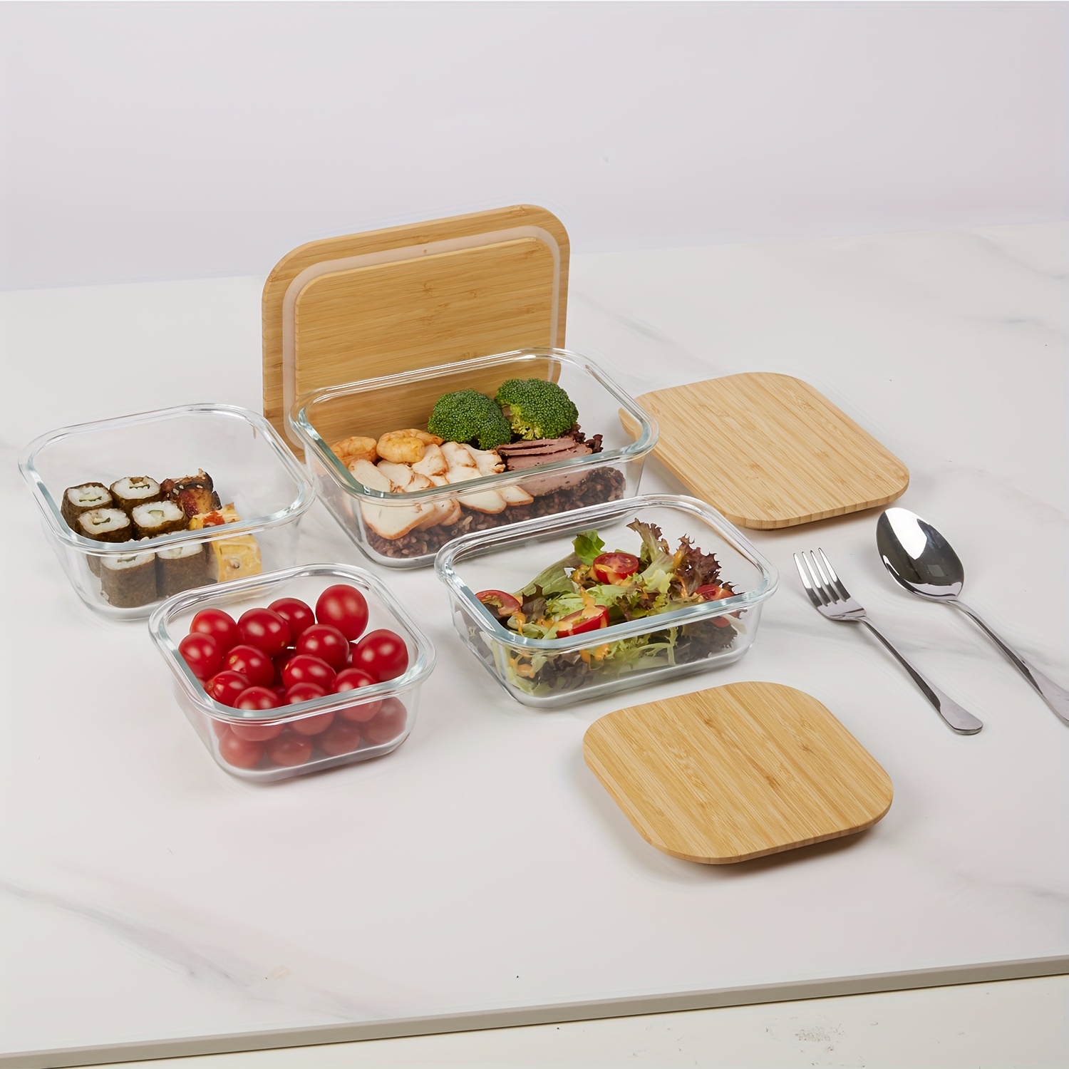 4 Pack Glass Food & Dish Trans - đánh giá và giá Meal Prep No Microwave