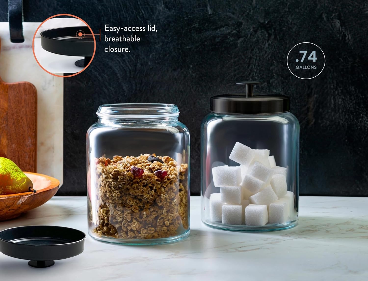 Glass Kitchen Canister Set, Fo - đánh giá và giá Glass Container Set