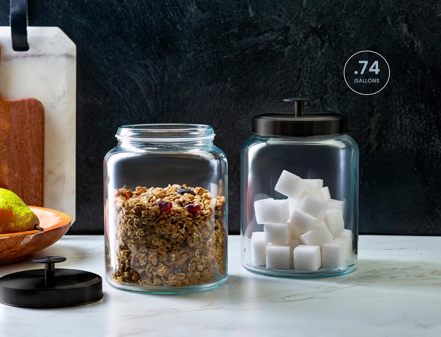 Glass Kitchen Canister Set, Fo - đánh giá và giá Glass Container Set