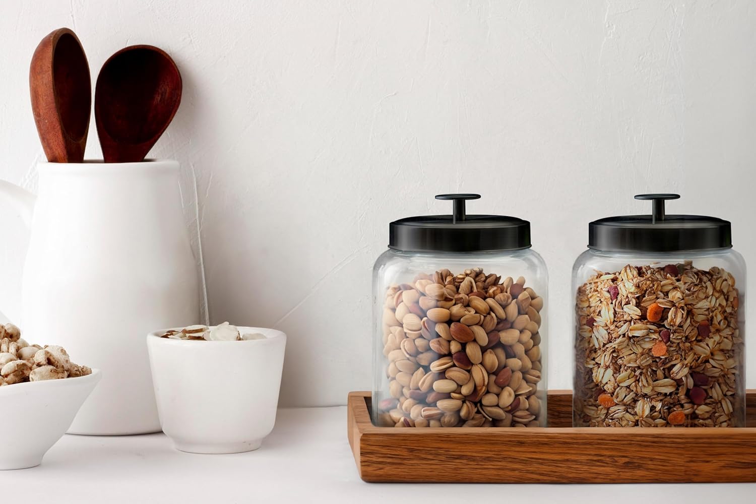 Glass Kitchen Canister Set, Fo - đánh giá và giá Glass Container Set