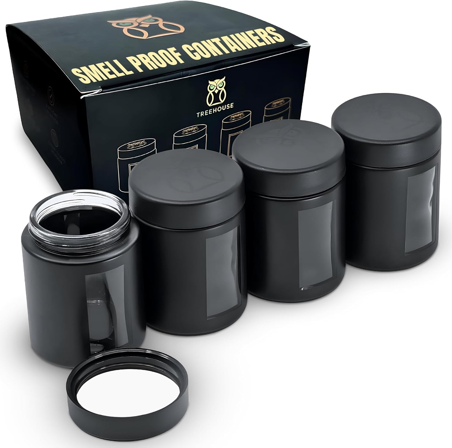 Treehouse Smell Proof Containe - đánh giá và giá Glass Container Set