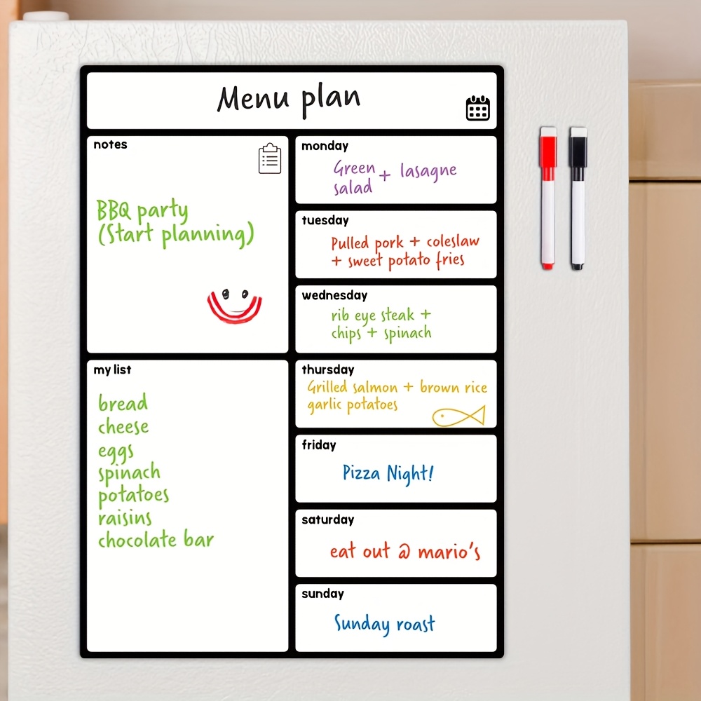 A3 Magnetic Whiteboard Fridge  - đánh giá và giá Meal Plan Notepad