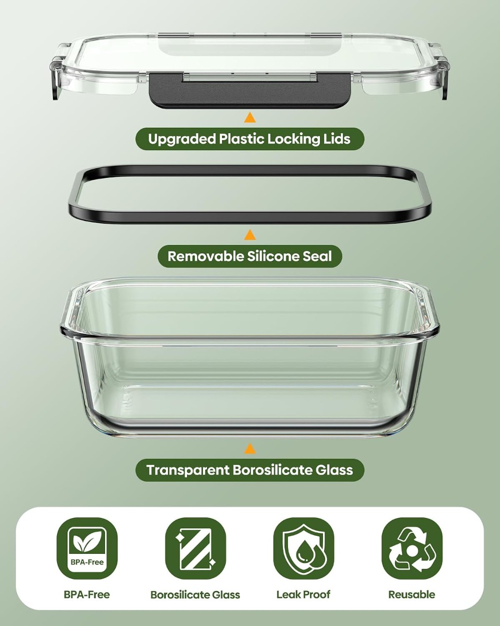 40 PCS Glass Food Storage Cont - đánh giá và giá Meal Prep Glass Containers With Lids
