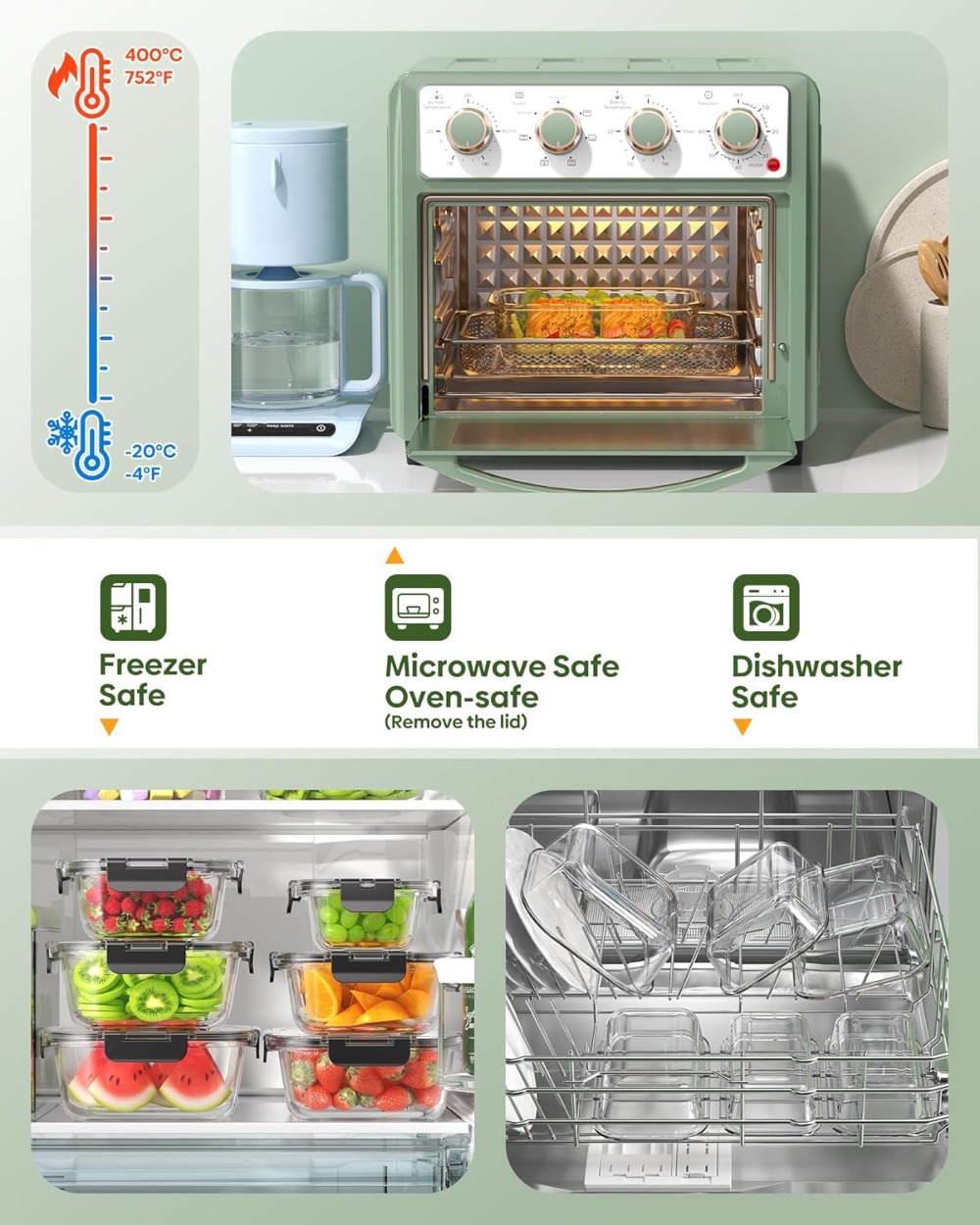 40 PCS Glass Food Storage Cont - đánh giá và giá Meal Prep Glass Containers With Lids