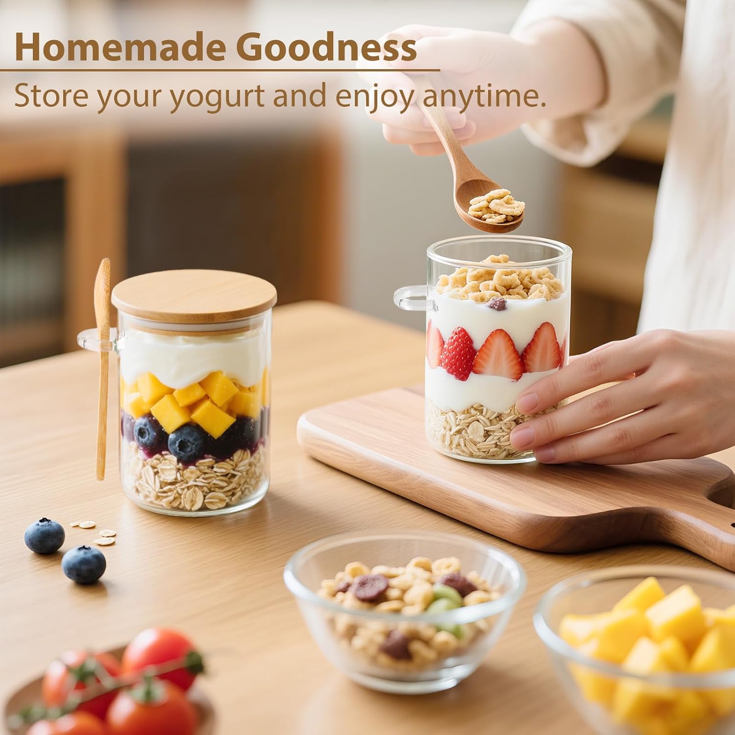 6 Pack Overnight Oats Containe - đánh giá và giá Meal Prep Glass Containers With Lids