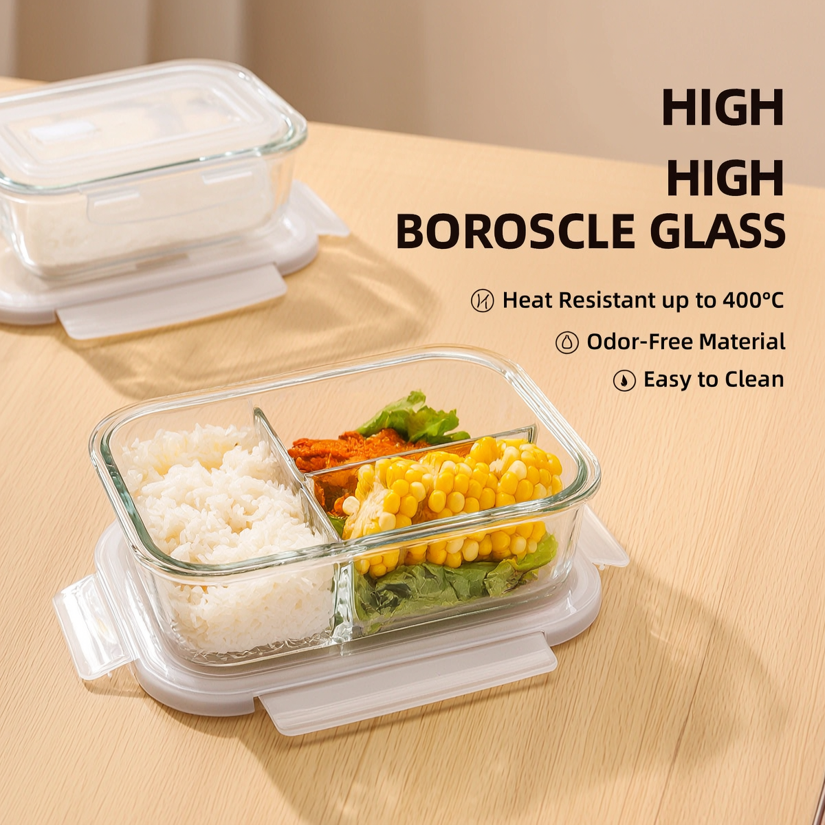 White Glass Food Storage Conta - đánh giá và giá Meal Prep Glass Containers With Lids