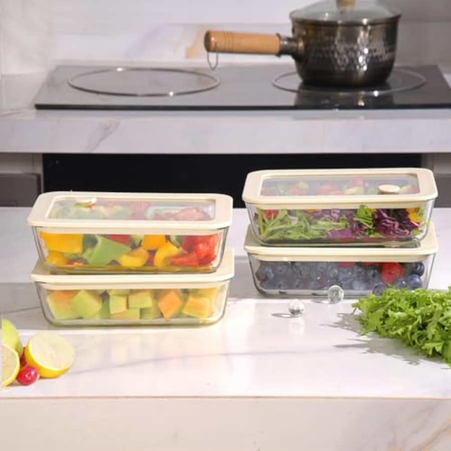 Glass Food Container Set with  - đánh giá và giá Meal Prep Glass Containers With Lids