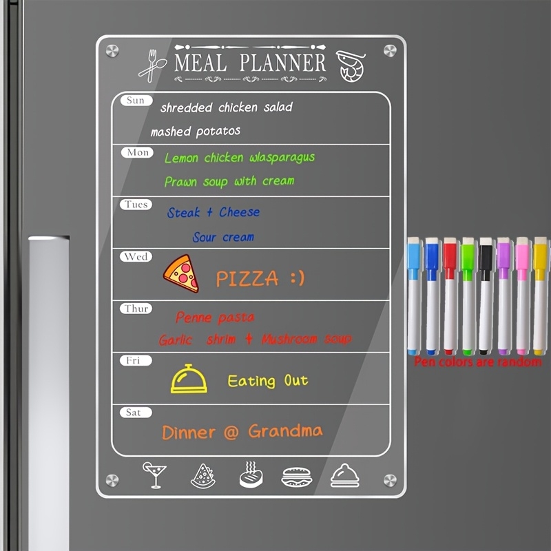 Acrylic Menu Board for Kitchen - đánh giá và giá Meal Plan Notepad