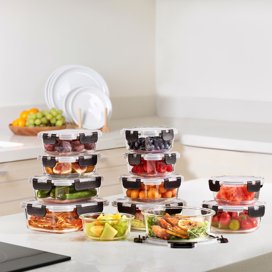 12pc Glass Meal Prep Container - đánh giá và giá Meal Prep Glass Containers With Lids