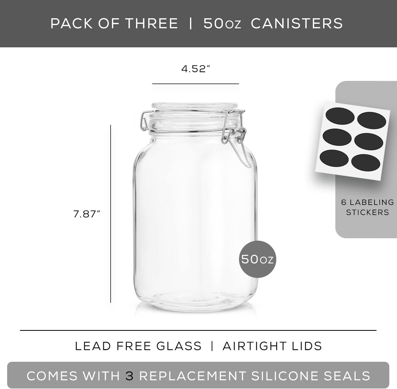 Airtight Glass Jars with Lids  - đánh giá và giá Glass Container Set