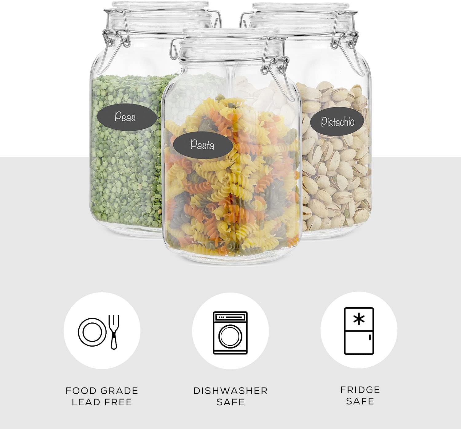 Airtight Glass Jars with Lids  - đánh giá và giá Glass Container Set