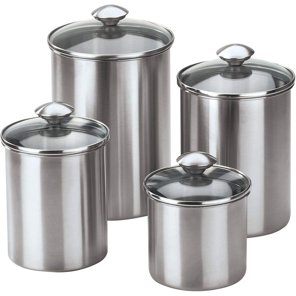 4-Piece Stainless Steel Food S - đánh giá và giá Glass Container Set