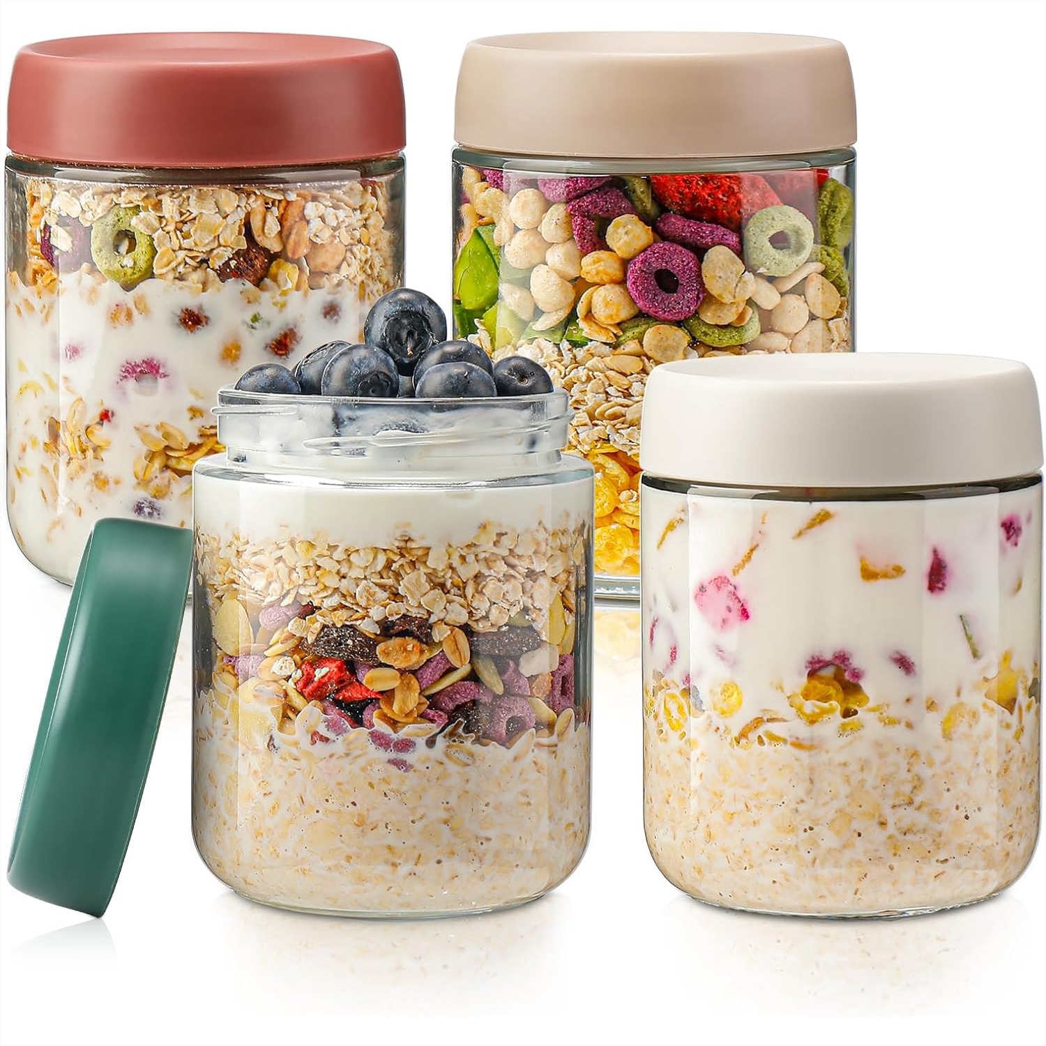 Glass Overnight Oats Container - đánh giá và giá Meal Prep Glass Containers With Lids