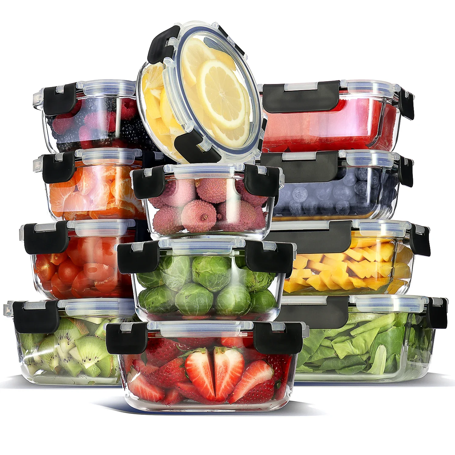 Glass Food Storage Containers  - đánh giá và giá Meal Prep Glass Containers With Lids
