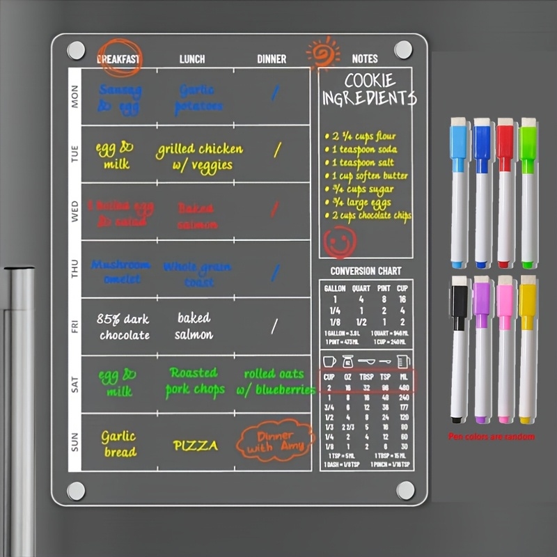 3-in-1 Magnetic Acrylic Meal P - đánh giá và giá Meal Plan Notepad