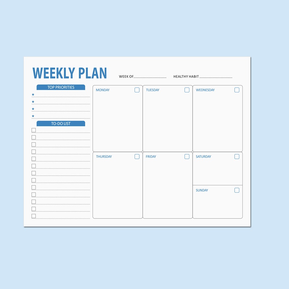 Wide To Do Planner Weekly Plan - đánh giá và giá Meal Plan Notepad