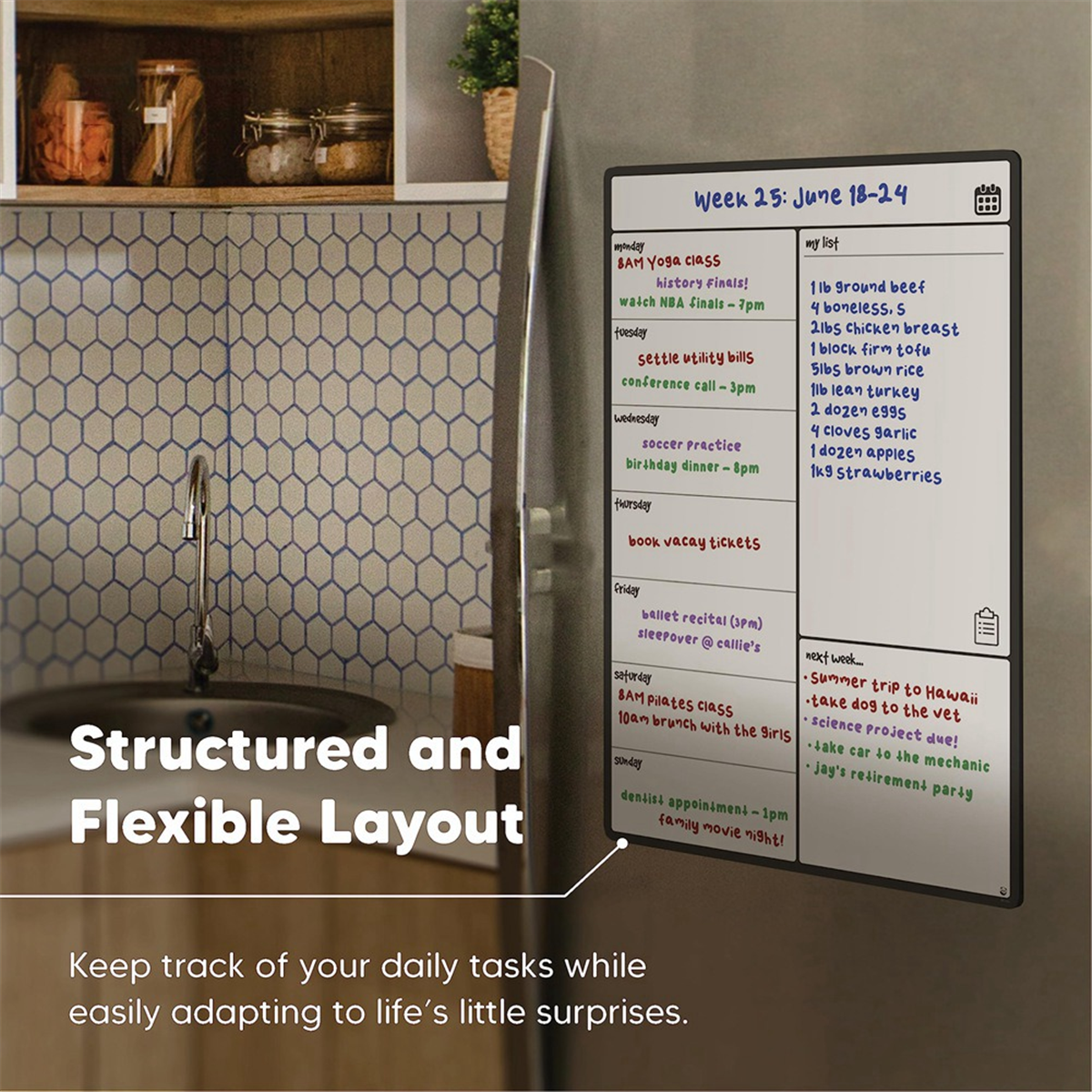 GIGI Magnetic Whiteboard Fridg - đánh giá và giá Meal Plan Notepad