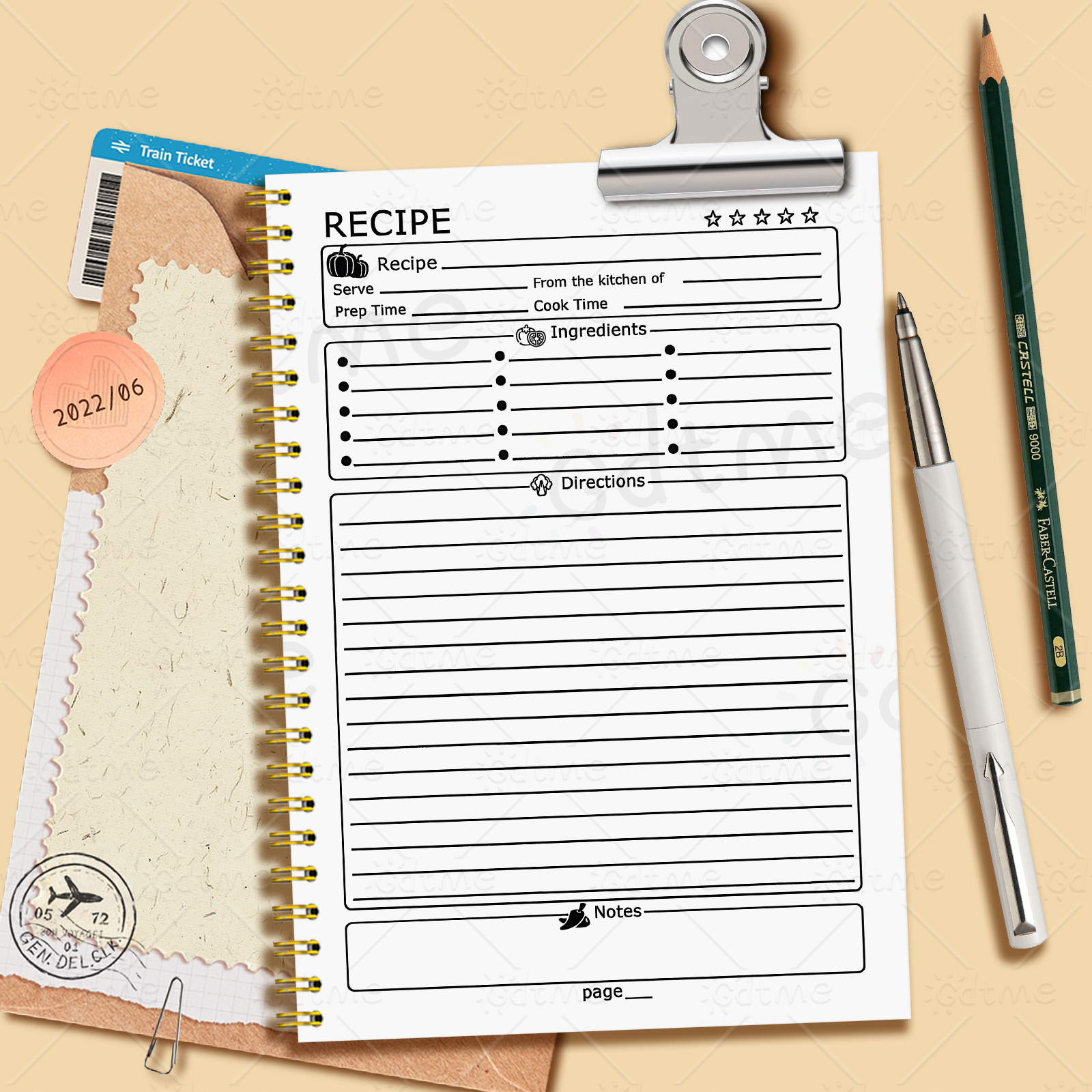 1 Recipe Notebook A kitchen pl - đánh giá và giá Meal Plan Notepad