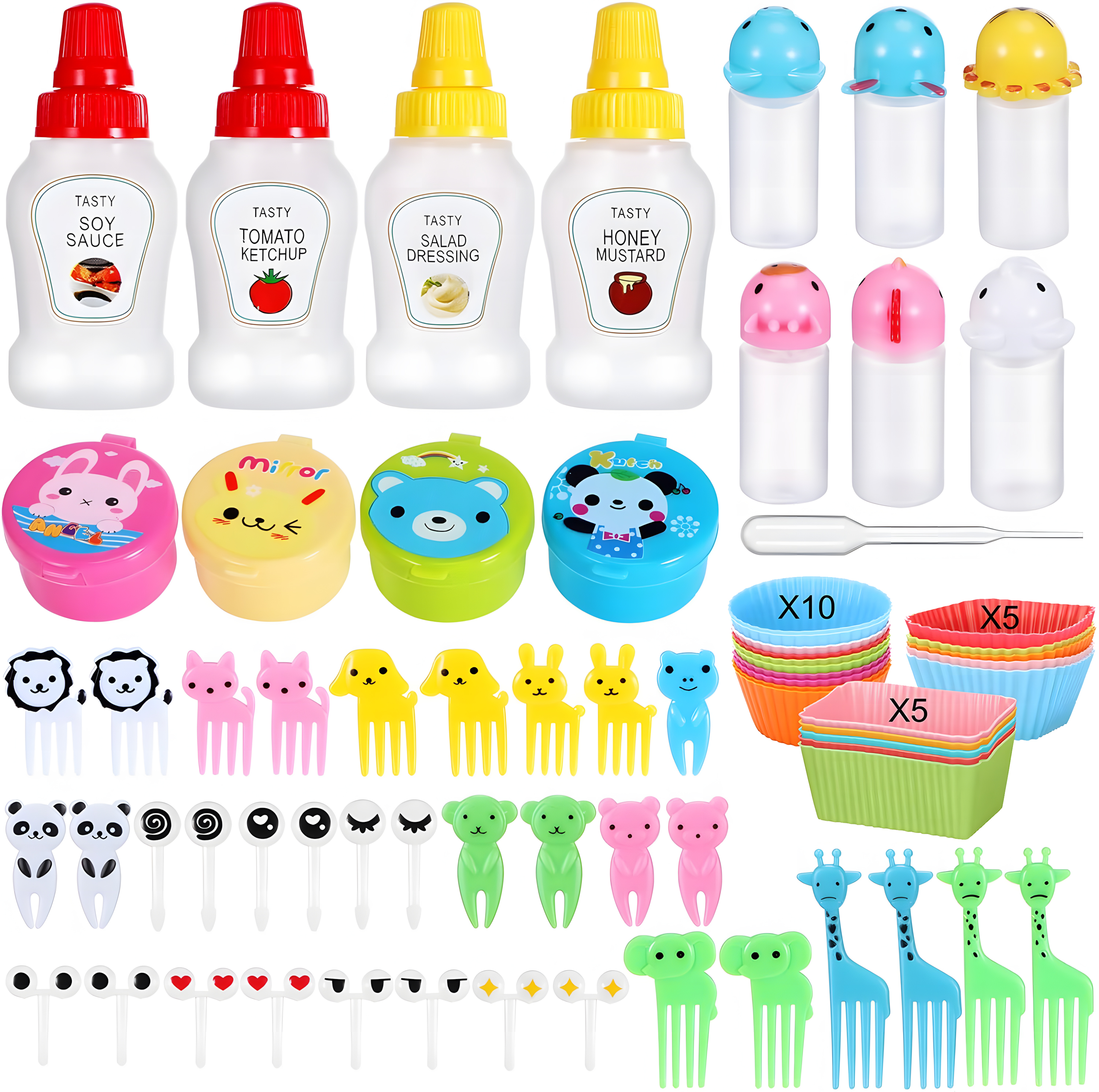 Kids Bento Lunch Box Accessori - đánh giá và giá Sauce Squeeze Bottle