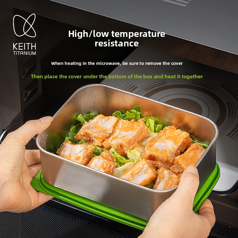 800ml Pure Titanium Lunch Box  - đánh giá và giá Meal Prep No Microwave