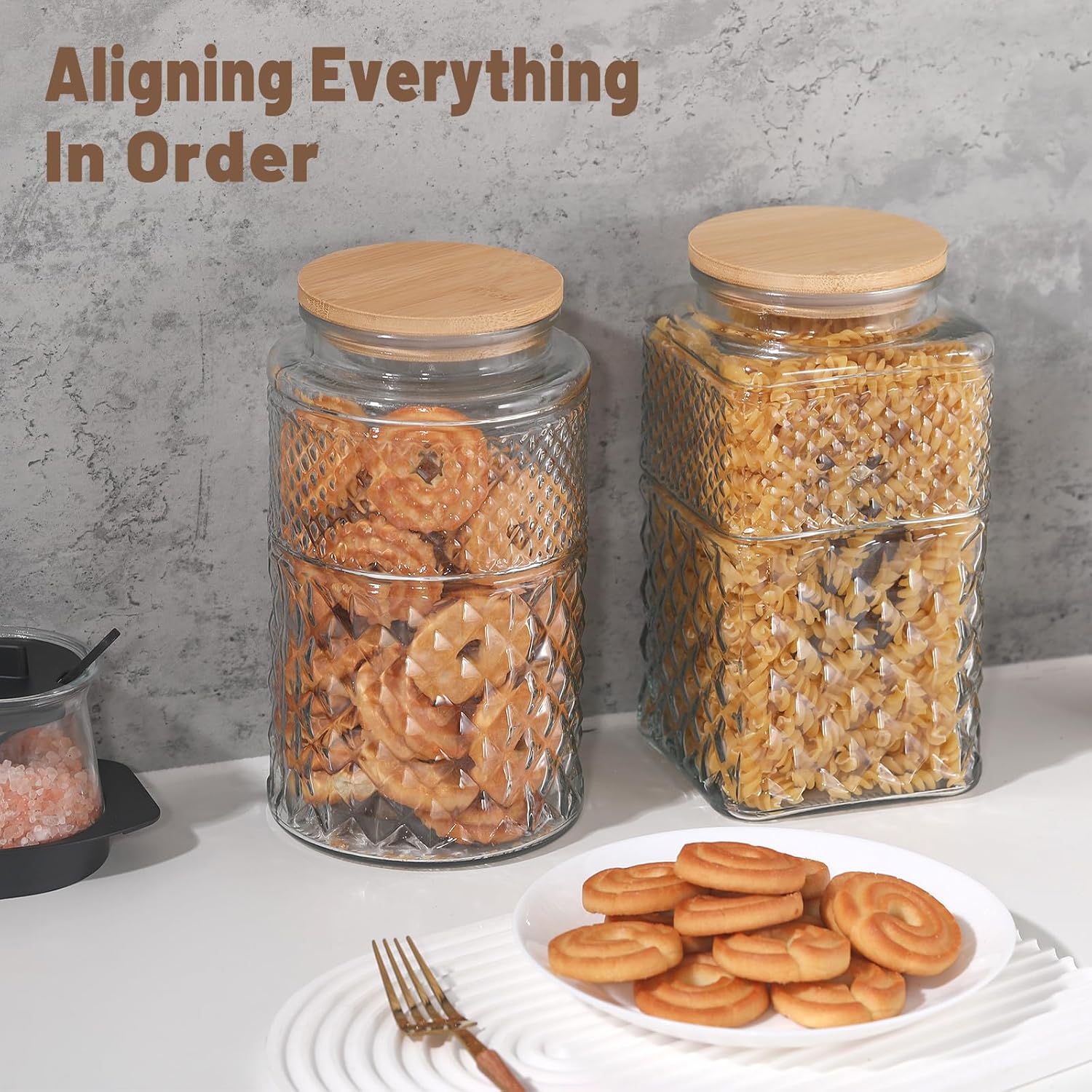 0.7Gallon/2600ml Glass Cookie  - đánh giá và giá Glass Container Set