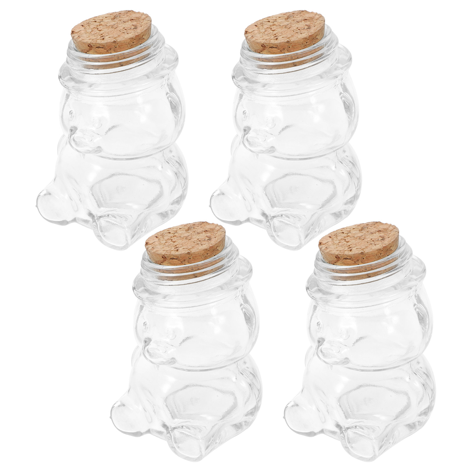 4Pcs Glass Candy Jar Set Trans - đánh giá và giá Glass Container Set