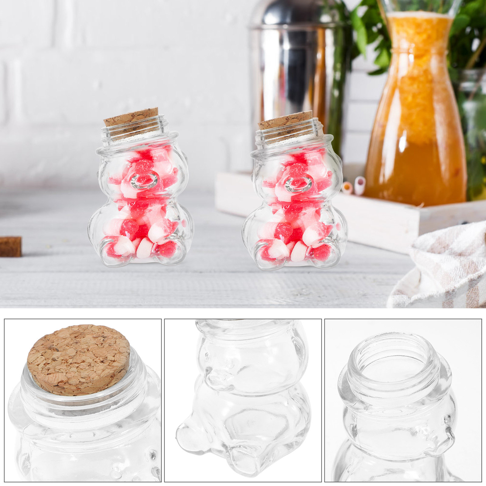 4Pcs Glass Candy Jar Set Trans - đánh giá và giá Glass Container Set