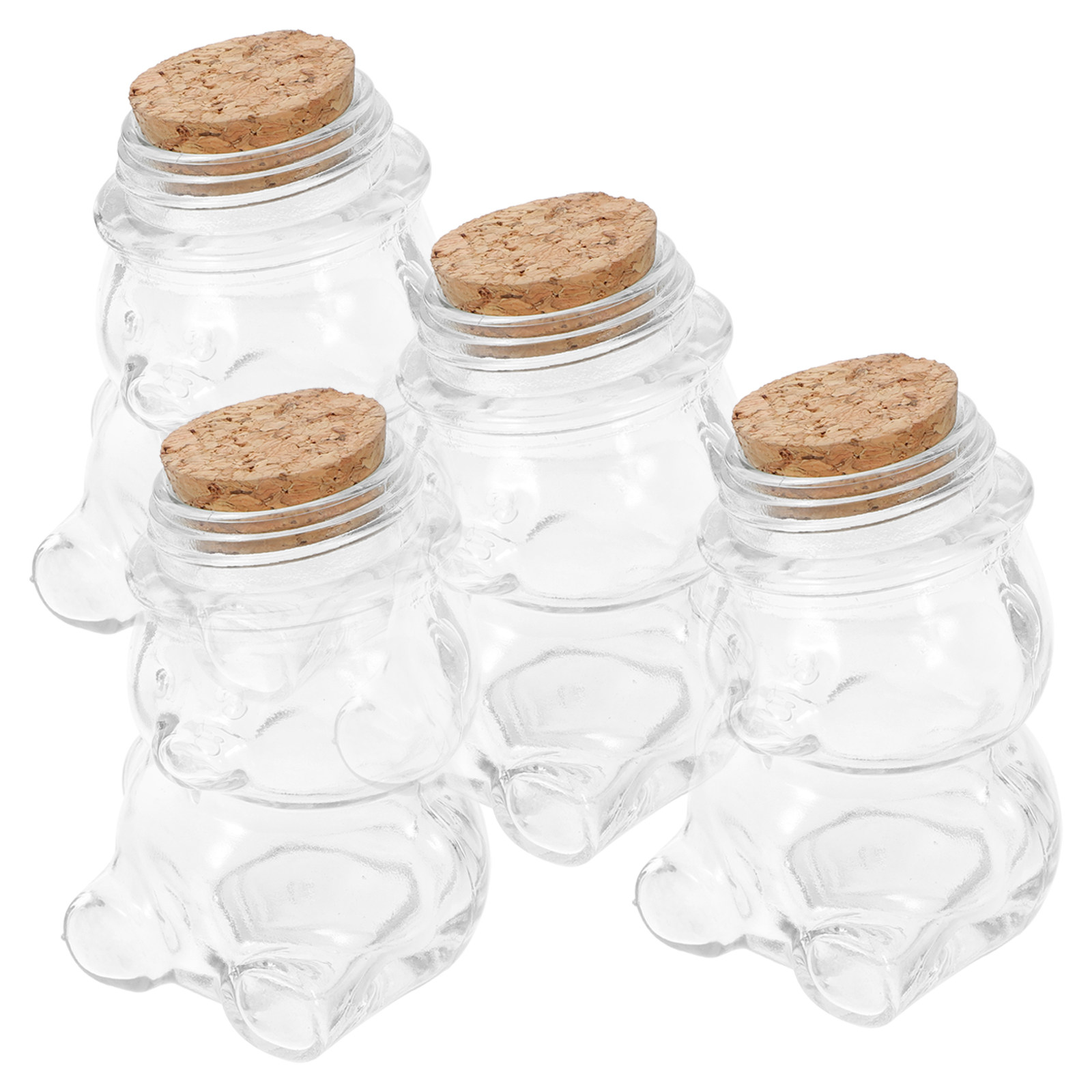 4Pcs Glass Candy Jar Set Trans - đánh giá và giá Glass Container Set