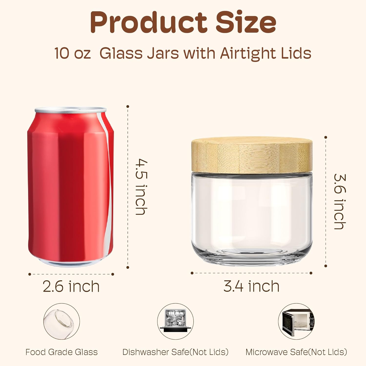 4 Pack 10oz Overnight Oats Con - đánh giá và giá Meal Prep Glass Containers With Lids