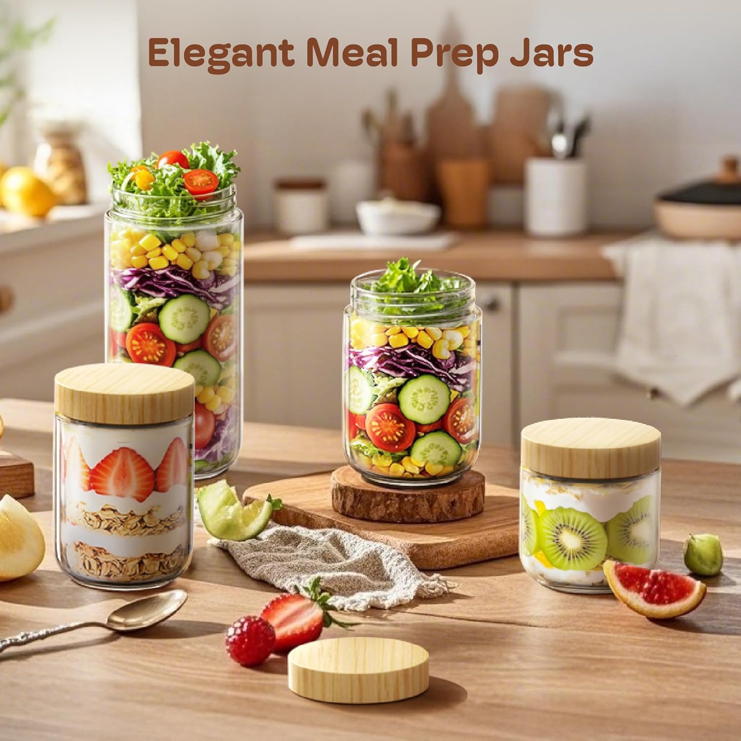 4 Pack 10oz Overnight Oats Con - đánh giá và giá Meal Prep Glass Containers With Lids