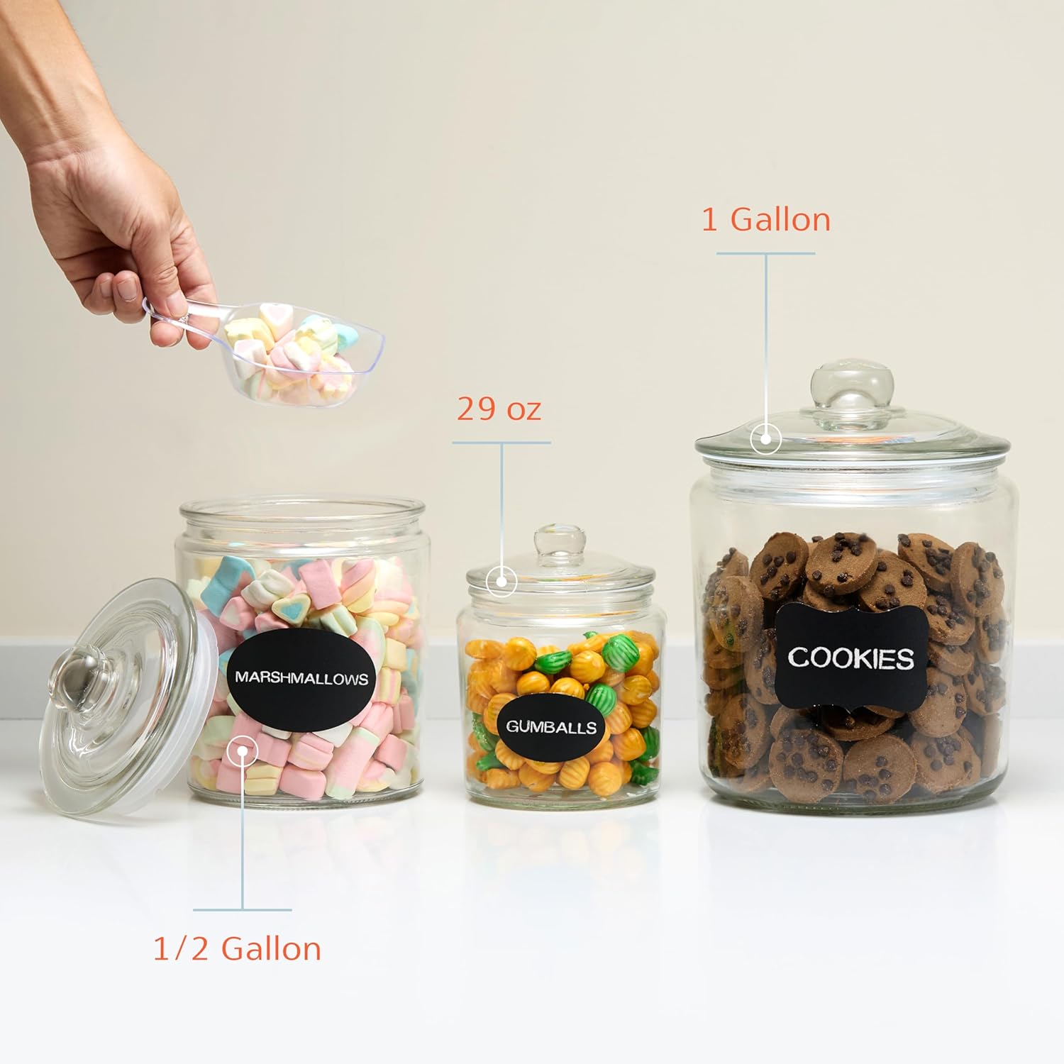Glass Storage Jars with Lids - - đánh giá và giá Glass Container Set