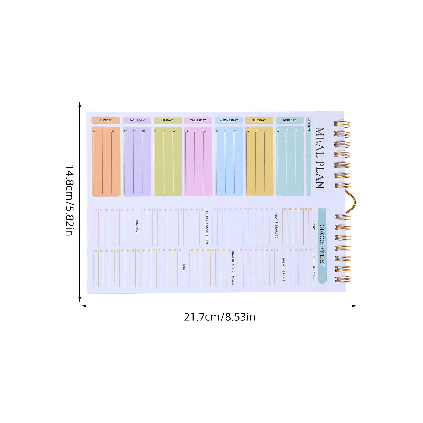 Undated Weekly Meal Planner No - đánh giá và giá Meal Plan Notepad