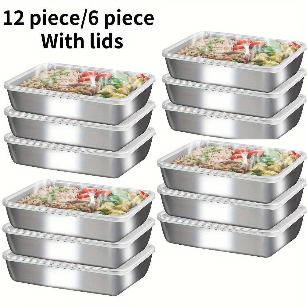 6/12-Piece Stainless Steel Foo - đánh giá và giá Meal Prep No Microwave