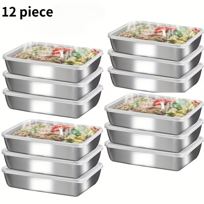 6/12-Piece Stainless Steel Foo - đánh giá và giá Meal Prep No Microwave