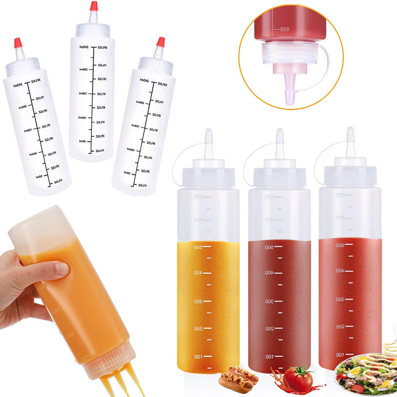10Pcs 120ml-1000ml Empty Plast - đánh giá và giá Sauce Squeeze Bottle
