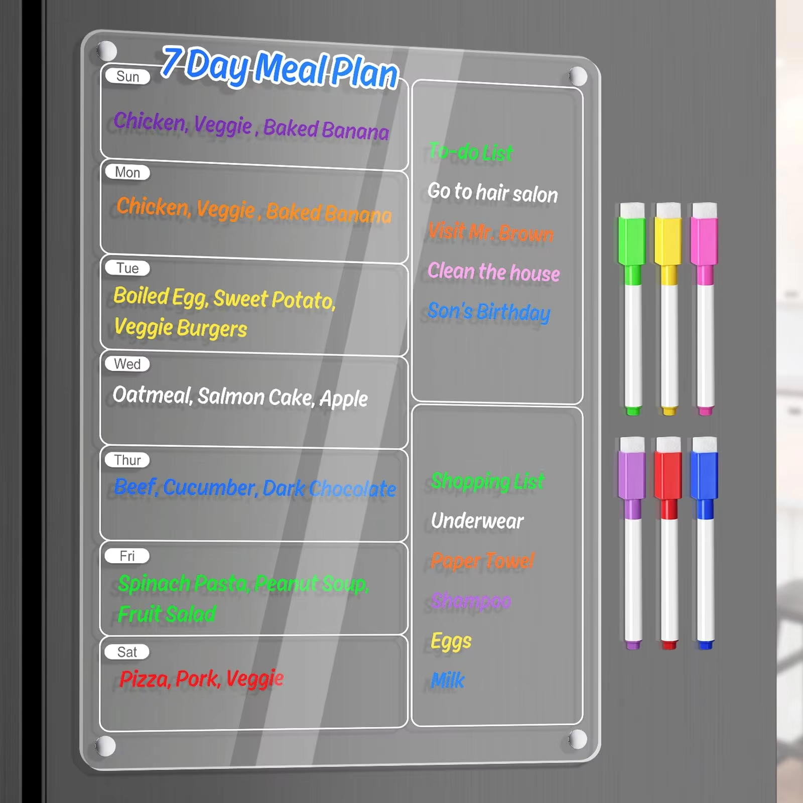 Acrylic Meal Planner Magnetic  - đánh giá và giá Meal Plan Notepad