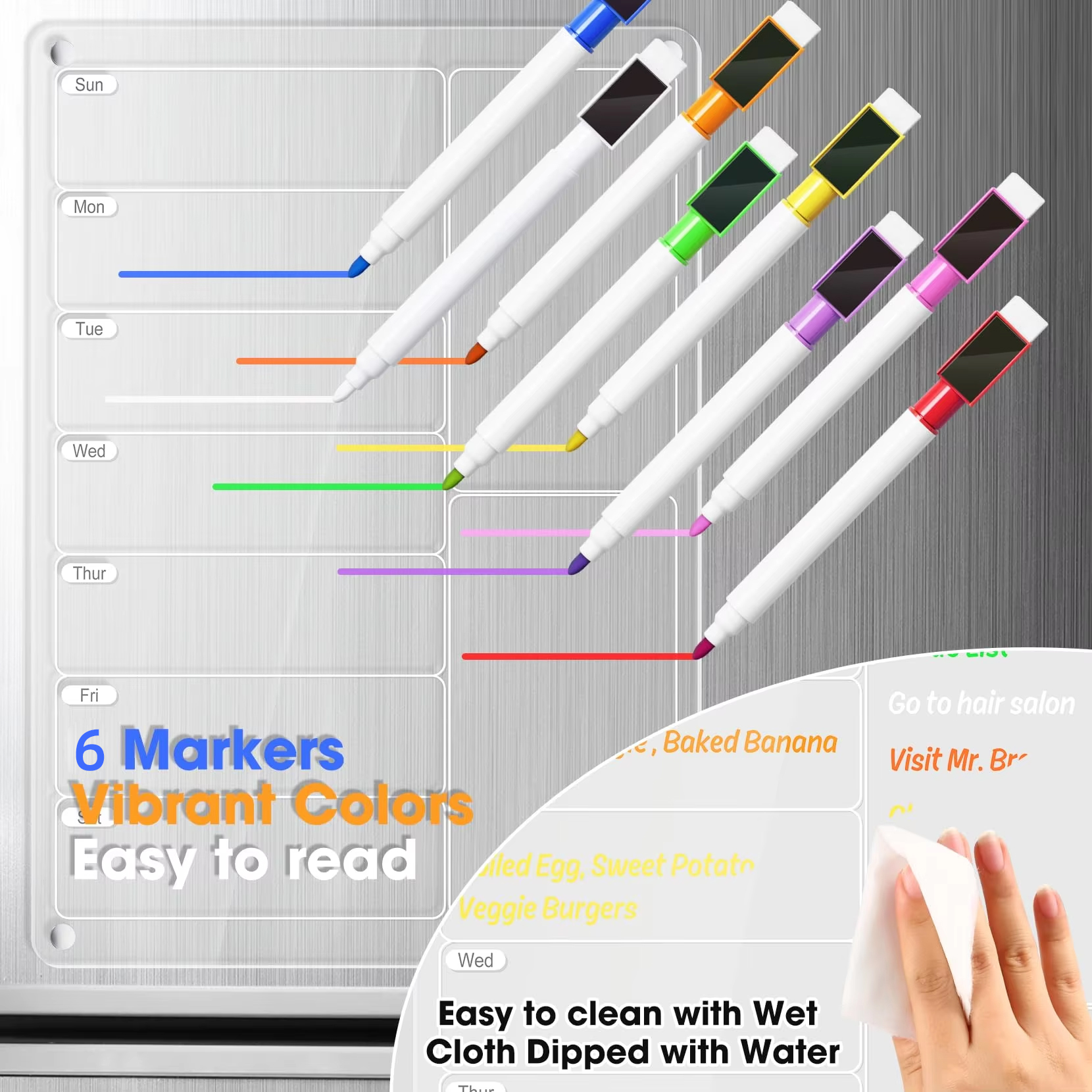 Acrylic Meal Planner Magnetic  - đánh giá và giá Meal Plan Notepad