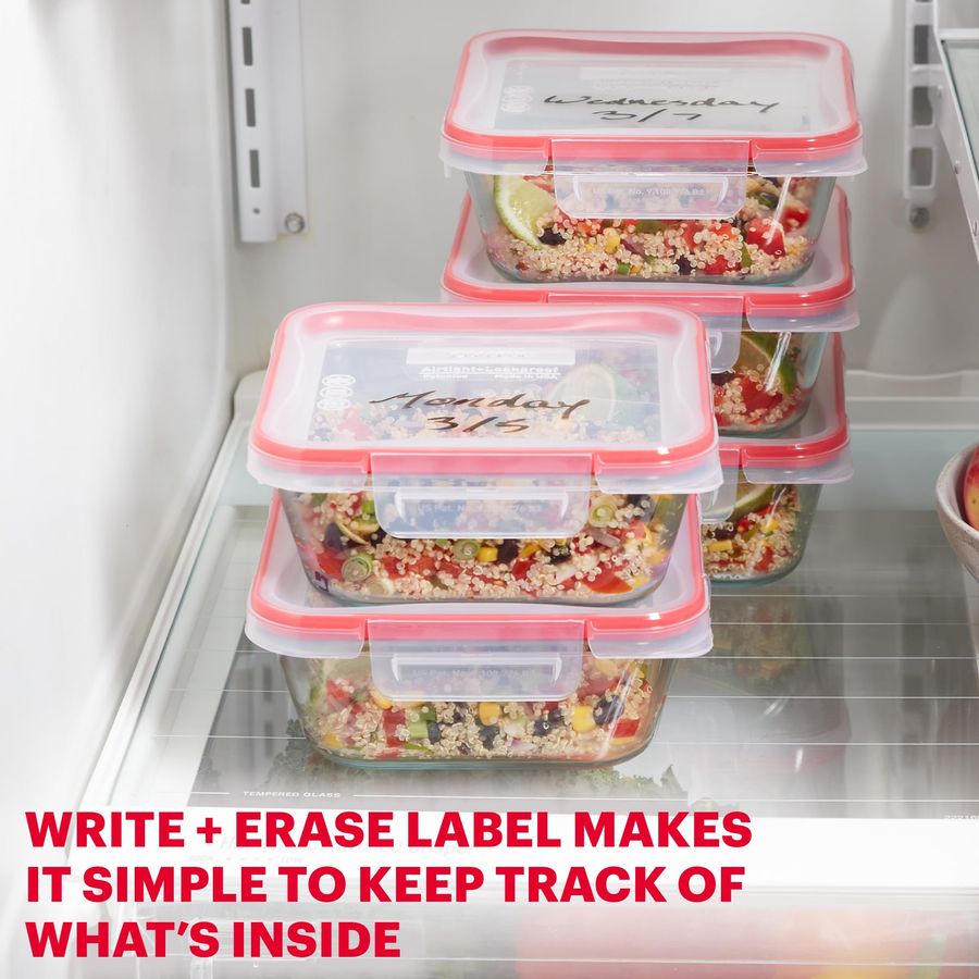 Freshlock 5Pack, 4 Cup Glass F - đánh giá và giá Meal Prep Glass Containers With Lids