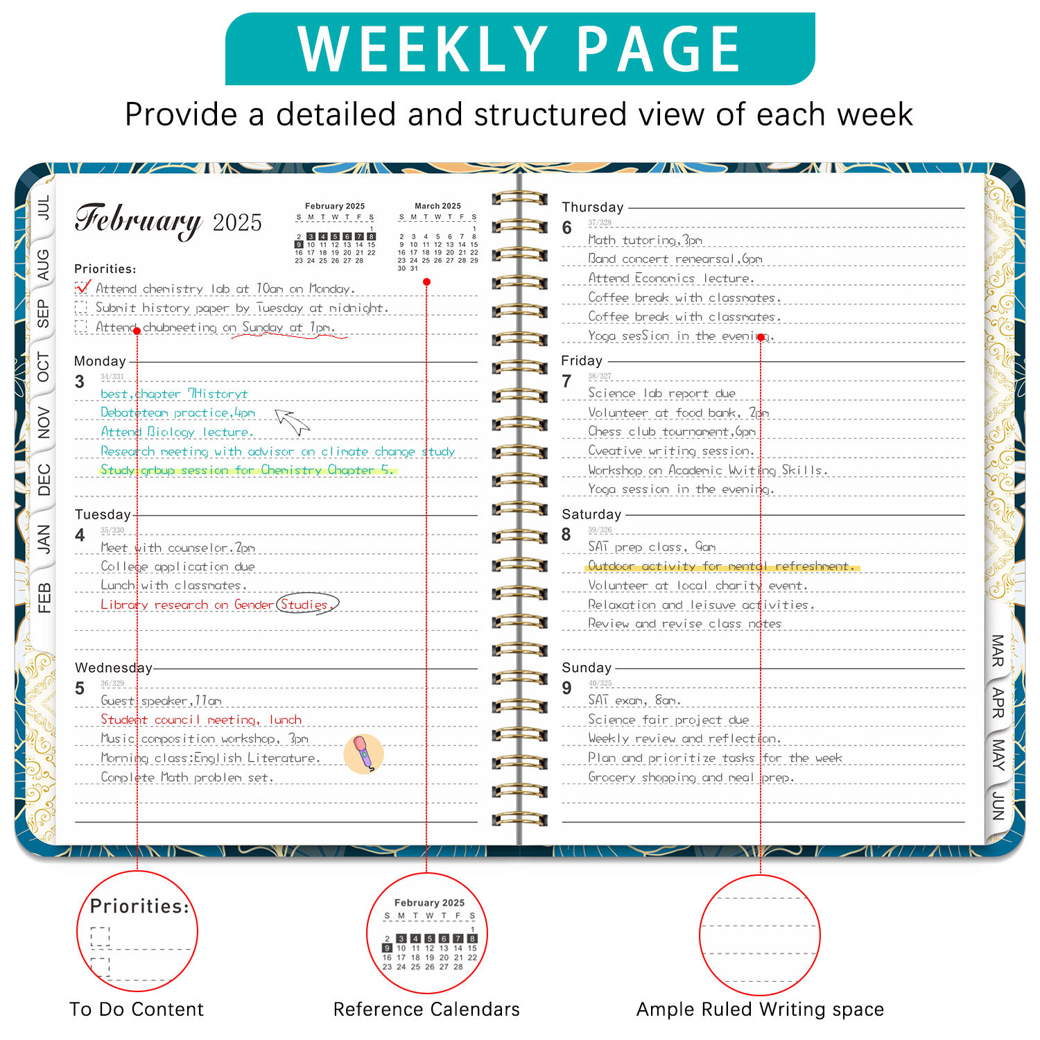 Bview Art 2025 Weekly Planner  - đánh giá và giá Meal Plan Notepad