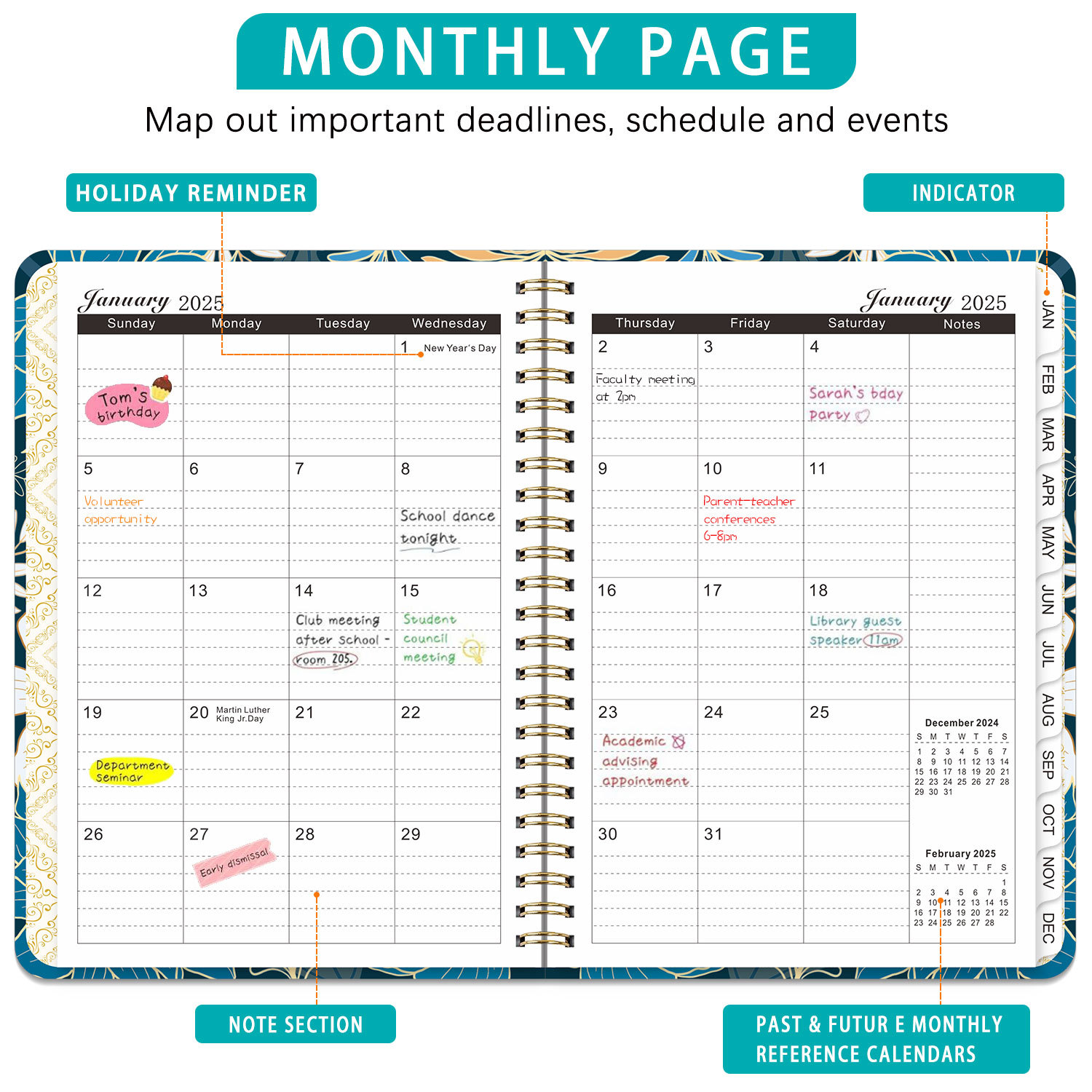 Bview Art 2025 Weekly Planner  - đánh giá và giá Meal Plan Notepad